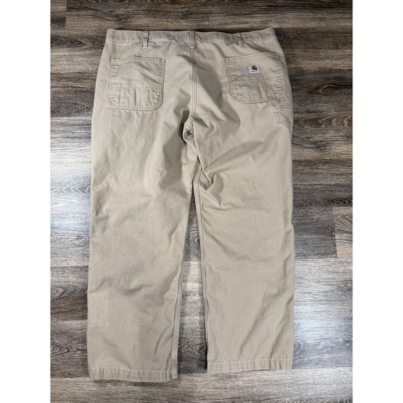 Carhartt Pants Mens 42 x 29 Tan Cotton Canvas Work Straight Leg Workwear Neutral - Picture 6 of 7